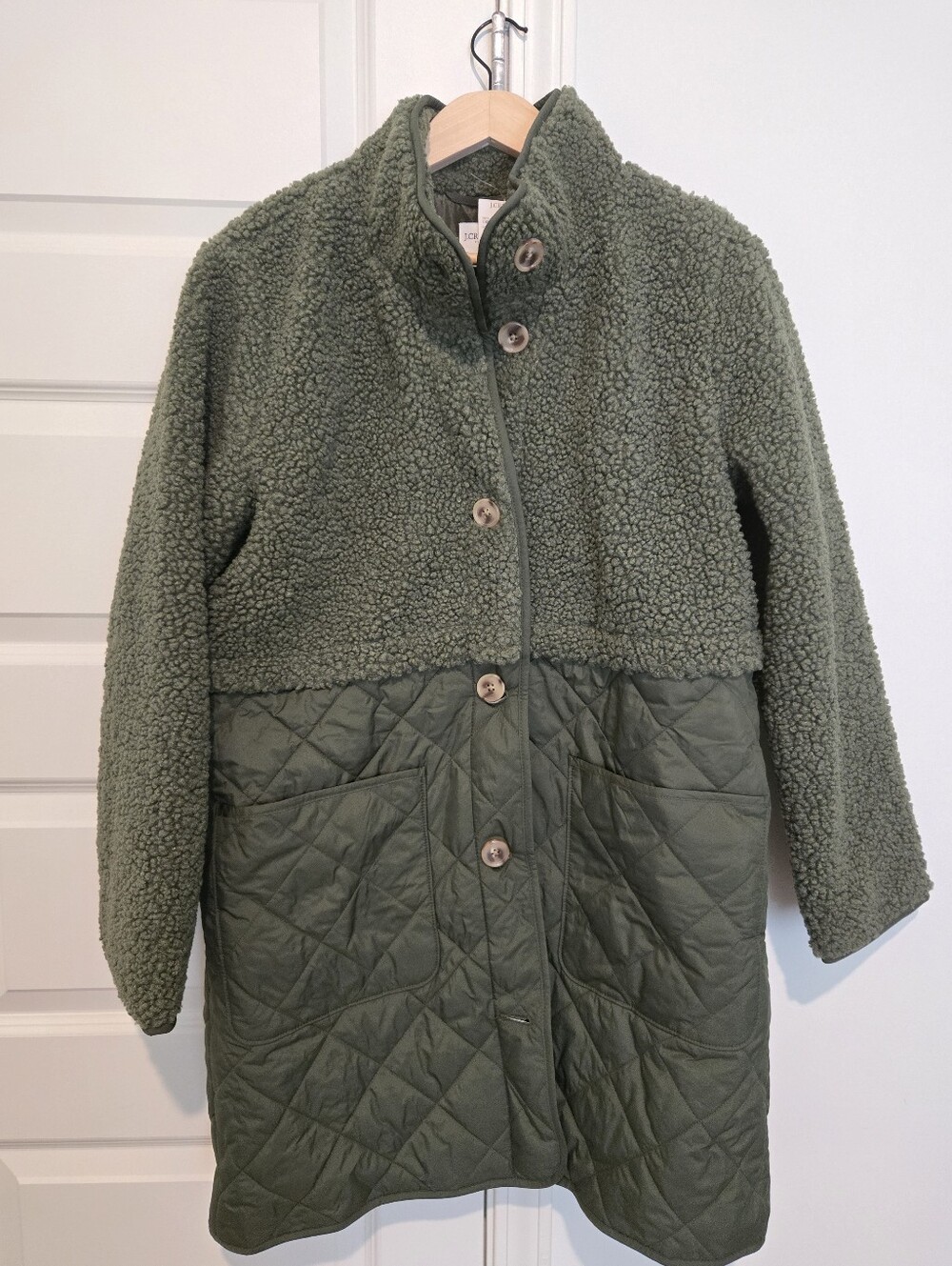 J. Crew Mixed Media Shepra Coat